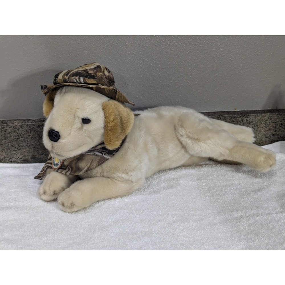 Ducks Unlimited Greenwing Mallard Labrador Retriever Dog Laying Plush Hunting